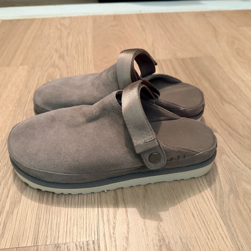 UGG Men's Taupe Suede Slip-Ons - Picture 3 of 5